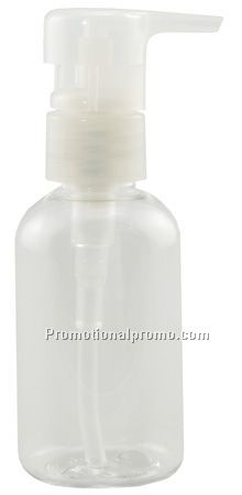 2oz Clear Boston Round Pump Bottle