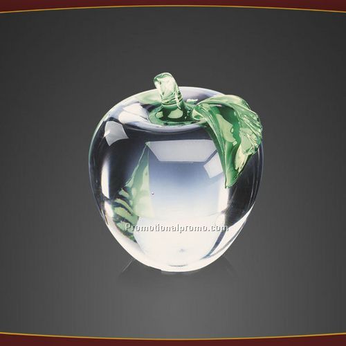 Apple With Green Leaf