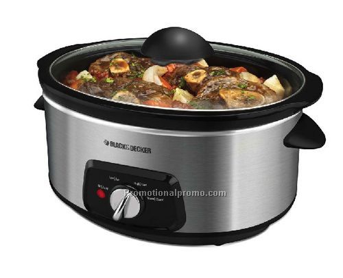 B & D 7 Quart Steel Slow Cooker