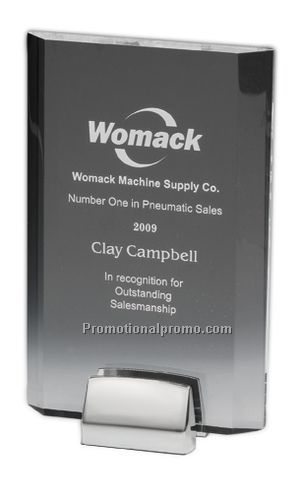 Beveled Award with Chrome Base
