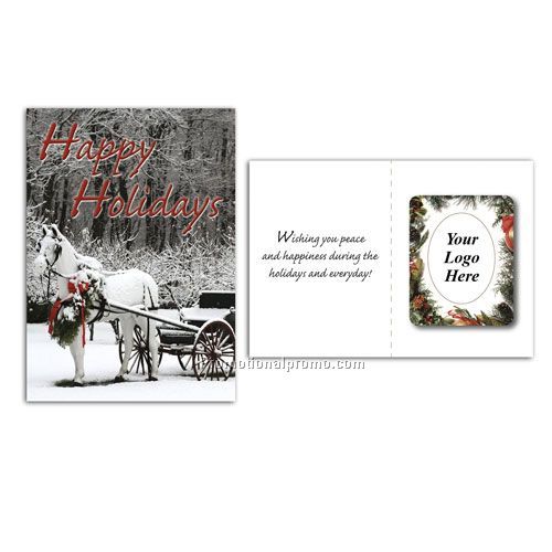 Bi-Fold Greeting Card with Magnetic Photo Frame