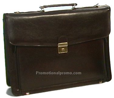 Burgundy Renaissance Leather Briefcase with Organizer