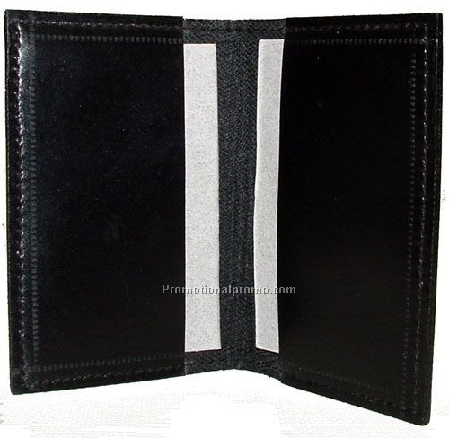 Business Card Holder / 2-Pockets / Cowhide / Black