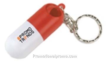 Capsule Shape Pill Box With Key Holder
