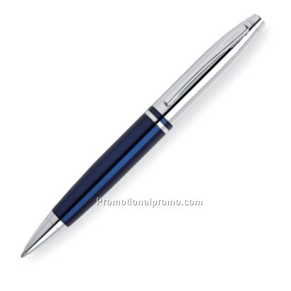 Chrome/Blue Ballpoint Pen