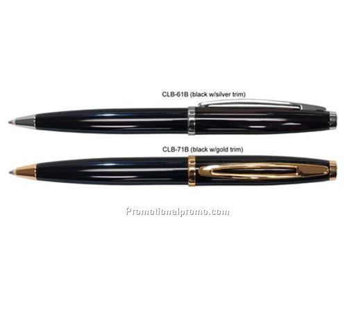 Columbus Pen - Black w/Gold Trim