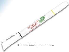 Combined highlighter ballpoint pen