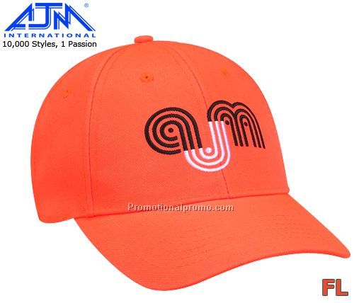 Constructed Contour Style. Fluorescent Polyester, 6 Panel Caps