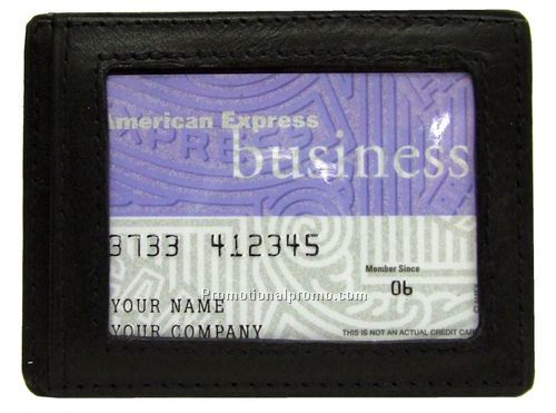 Credit Card Caddy & I.D. / Lambskin Napa / Black