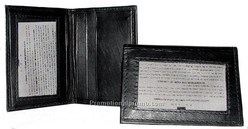Credit Card Holder / Inside & Outside I.D. / Lambskin Napa / Black