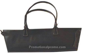 Daschund Bag / Top Zipper / Side Lacings / Stonewash Cowhide