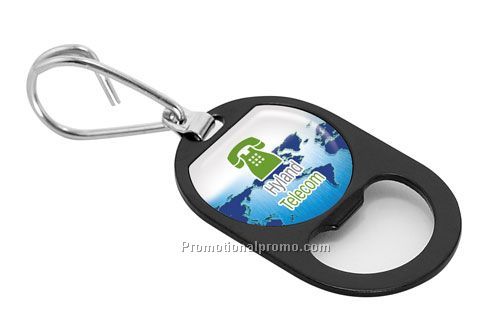 Domed Key Ring with Bottle Opener