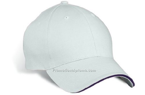 FERST-FIT39212 Semi-Low Fit, Brushed Stretch Chino Twill Fitted Cap, Contrasting Sandwich