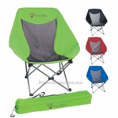 FOLDING OVERSIZED MESH CHAIR WITH CARRYING BAG