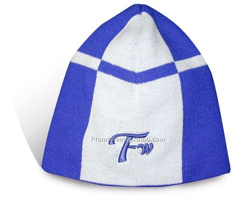Fine Knit Two Tone Cubic Beanie