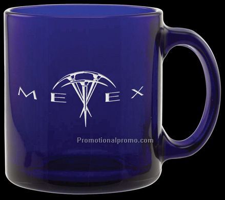 Glass Coffe Mug - 13 oz. Midnight Blue