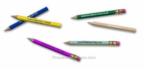 Golf Pencils - Round Golf Pencil with Eraser