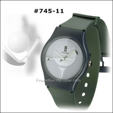 Green case with golf hands