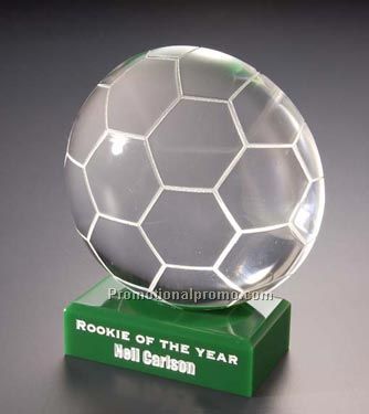 Half Soccer Ball w/ Beveled Base