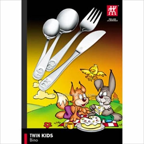 J.A.Henckels Twin Kids 4 Piece Children37491 Tableware Set - Animal