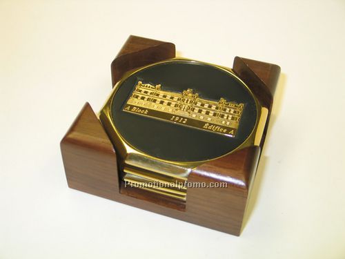 L/D WALNUT OCTAGON BRASS