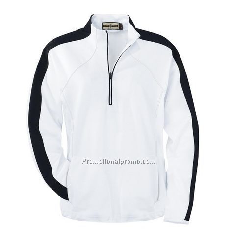 LADIES' HALF ZIP DOUBLE KNIT TOP