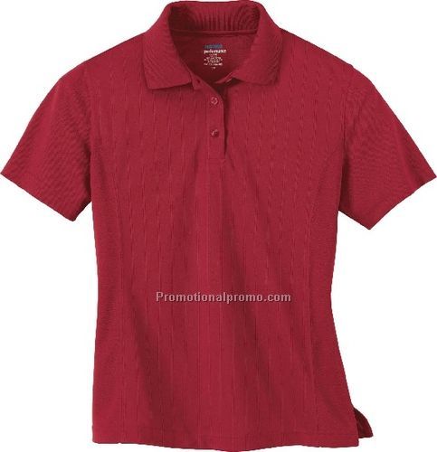 LADIES37408EPERFORMANCETM JACQUARD PIQUE POLO
