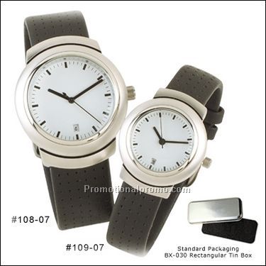 Ladies, perforated leather strap