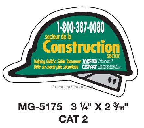 Magnet Stock Shape Construction hat