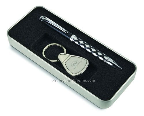 Matrix Metal Ballpoint Pen & KC118 Keyring