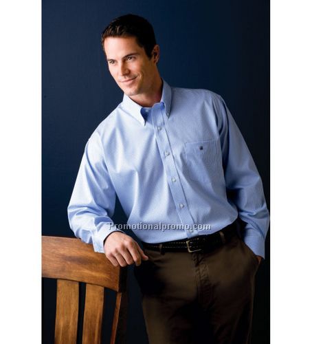 Men's Button Down Collar Blue Stripe