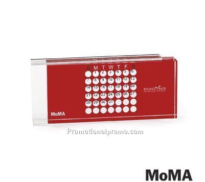 MoMA Mini Acrylic Perpetual Calendar RED