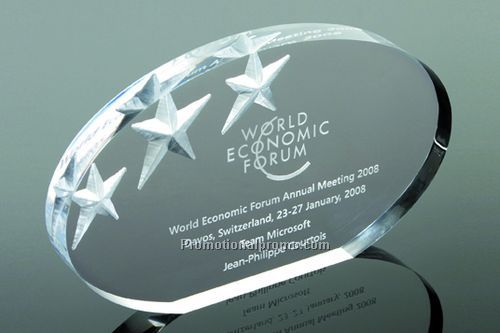 Oval Deep Etch Award with Laser Imprint