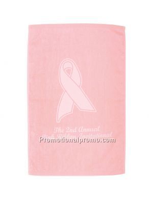 Pink Ribbon Imprinted Golf Towel