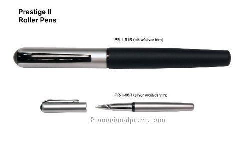 Prestige 2 Roller Pen - Black/Silver Trim