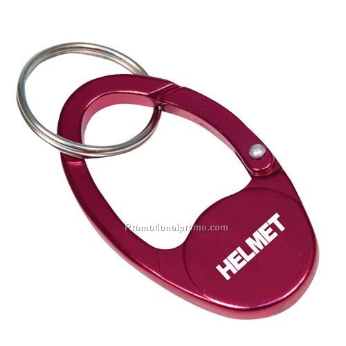 RED BILLBOARD CARABINER WITH RING
