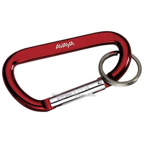 RED CARABINER WITH RING