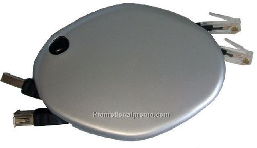 Retractable USB/Ethernet Cable