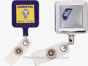 Retractable badge holder - imprint on label