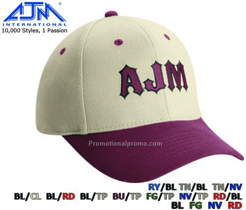 Semi-Pro Style. Heavyweight Brushed Cotton Drill, 6 Panel Caps