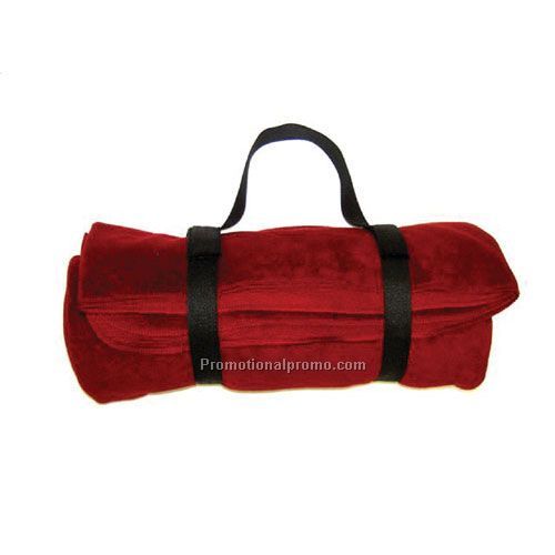 Serged Fleece Blanket w/carry strap