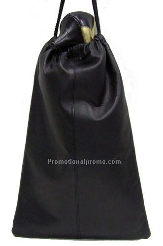 Shoe Bag:10x16 inches ; fully lined , drawstring closure , luxurious leather / Lambskin Napa / Black