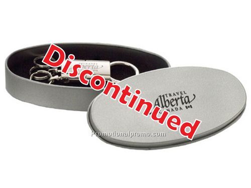 Silver Metal Keyring Box