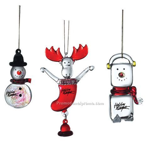 Skiing Snowman Ornament