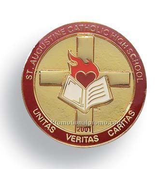 Soft Enamel Poly Domed Lapel Pins - 0.625