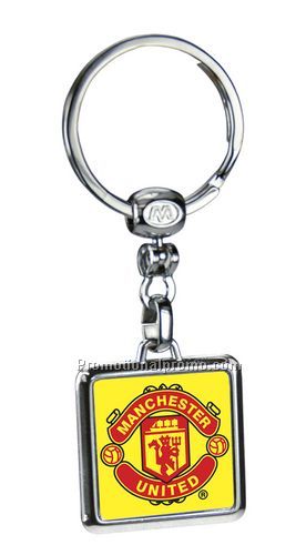 Square Die Cast Metal Domed Key Tag