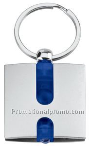 Square White LED Flashlight Key Ring