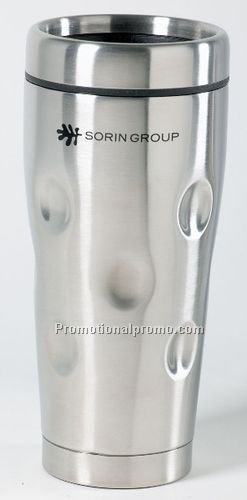 Stainless Steel Tumbler with Oval Accents 16oz