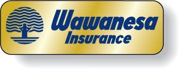 Stock Shape Brite Gold Foil Paper Roll Labels - Rectangle with round corners