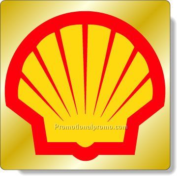 Stock Shape Brite Gold Foil Paper Roll Labels - Square with round corners